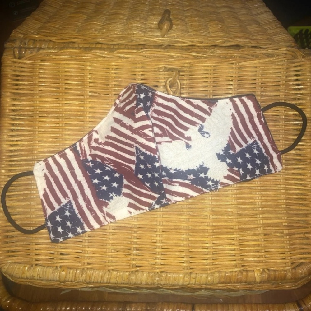 Handmade American flag USA face mask